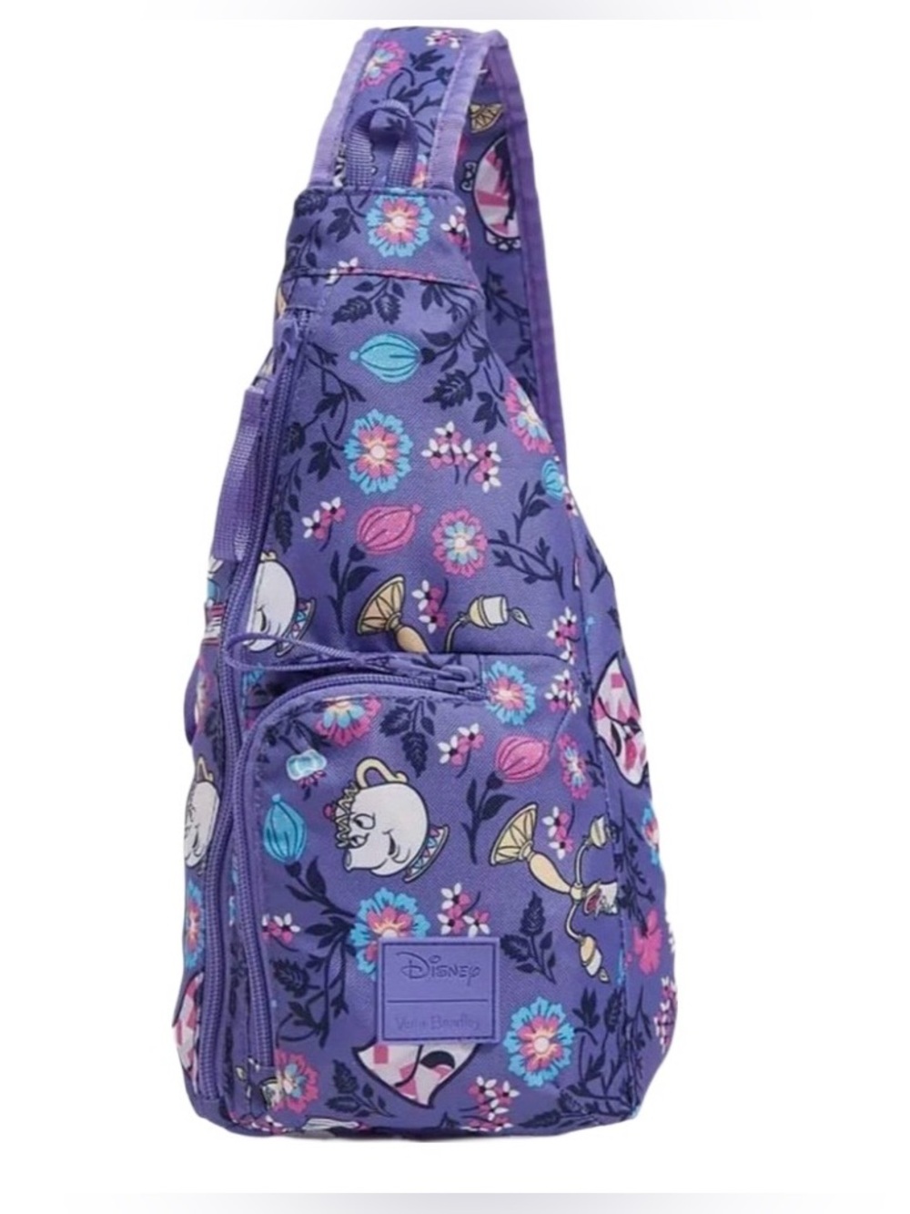 Vera Bradley Disney Beauty & the Beast Sling Bag Dark Purple Floral